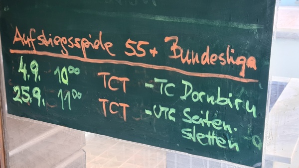 Ankndigung des TC Dornbirn beim TC Tplitsch fr das Bundesliga-Spiel